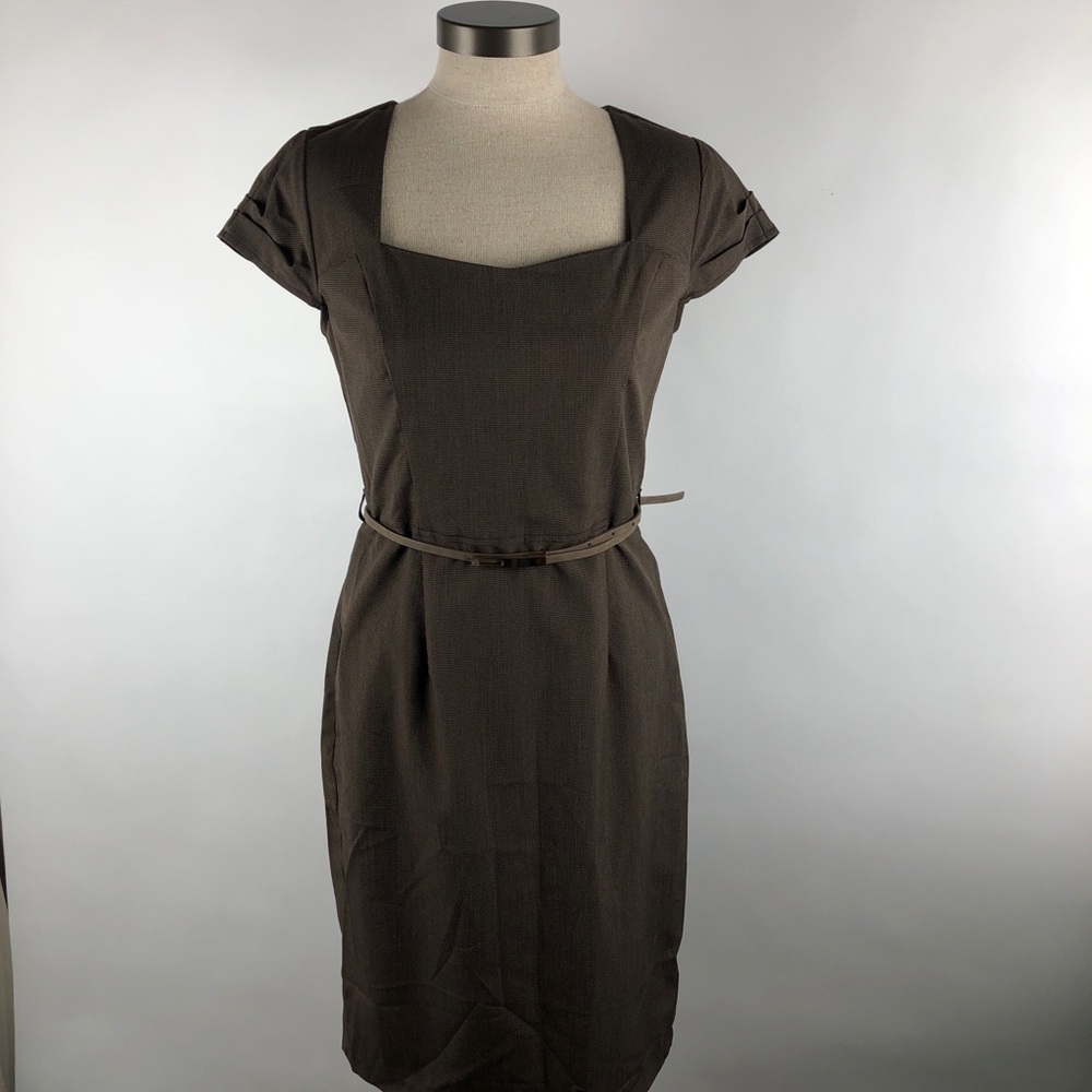 Kara Girl Fitted sheath dress with belt size Small